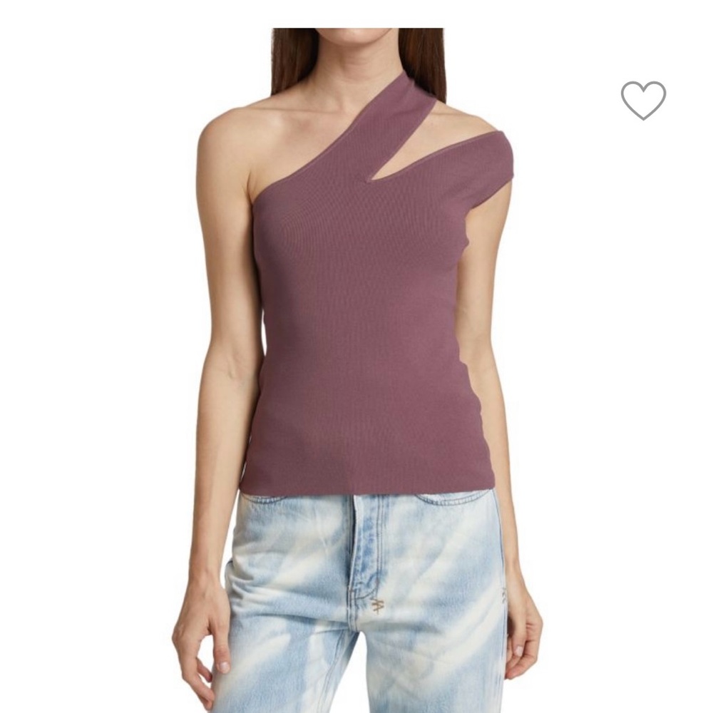 Nanushka XS knit asymmetrical one shoulder top
